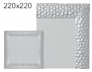 Kratki Krbová mřížka exkluzívní  VENUS niklovaná 220x220