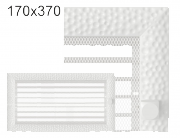 Kratki Krbová mřížka exkluzívní  VENUS bílá s žaluzií 170x370