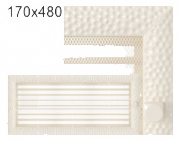 Kratki Krbová mřížka exkluzívní  VENUS krémová s žaluzií 170x480