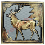 Kratki Krbová mřížka rustikální s motivem jelena