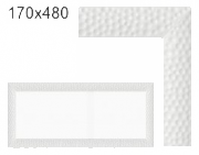 Krbová mřížka exkluzívní  VENUS bílá 170x480