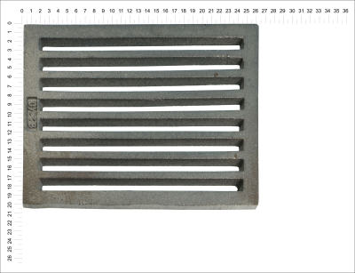 Litinový rošt pro kamna a krby Termopen rošt obdélníkový-plochý R8x10 rozměry 210x263 mm tloušťka 15 mm