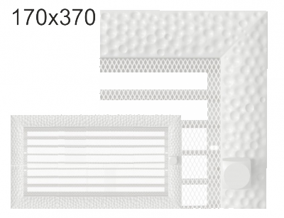 Krbová mřížka exkluzívní Kratki  VENUS bílá s žaluzií 170x370