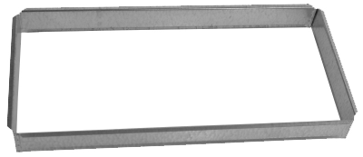 Vložka ZADNÍ RÁMEČEK - zazdívací rámeček Kratki 200x430 pro krbovou mřížku 220x450 mm