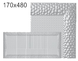 Krbová mřížka exkluzívní Kratki  VENUS niklovaná 170x480