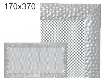 Krbová mřížka exkluzívní Kratki  VENUS niklovaná 170x370