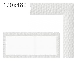Krbová mřížka exkluzívní Kratki  VENUS bílá 170x480