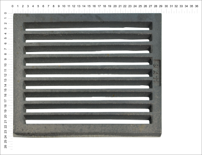 Litinový rošt pro kamna a krby Termopen rošt obdélníkový-plochý R9x11 rozměry 236x290 mm tloušťka 15 mm