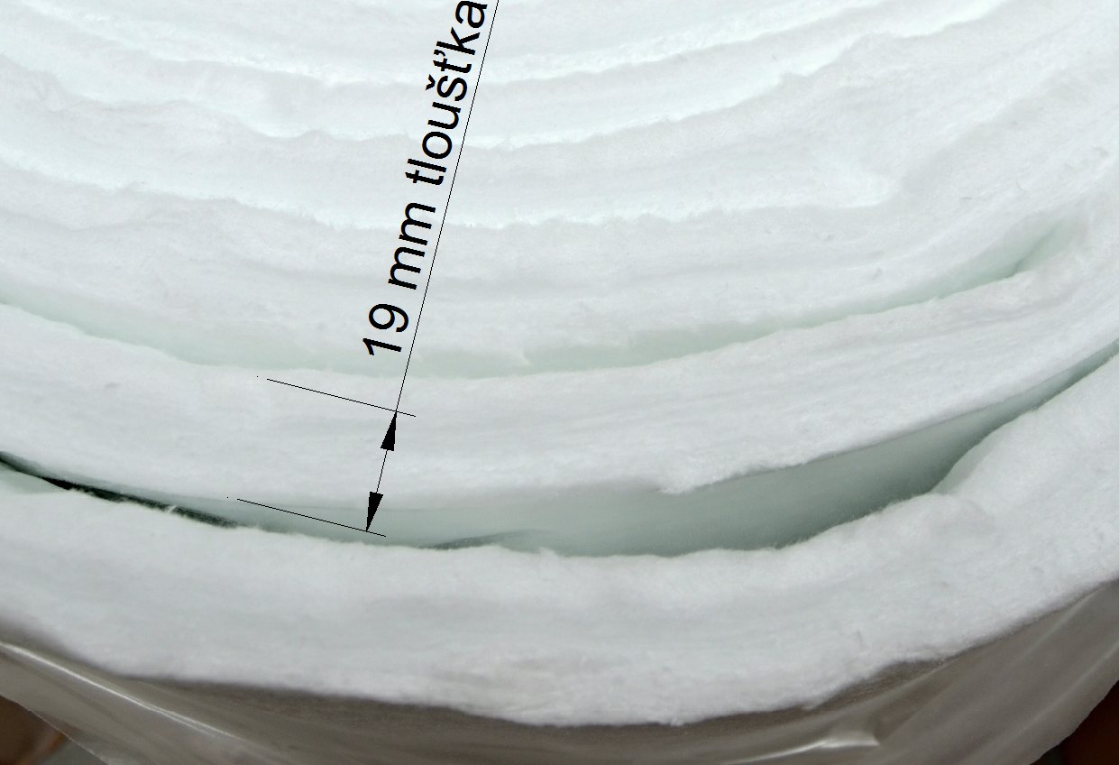 Izolační rohož do 1200 °C TACHTECH - síla 19 mm , šíře 610 mm s objemovou hmotností 96 kg/m3