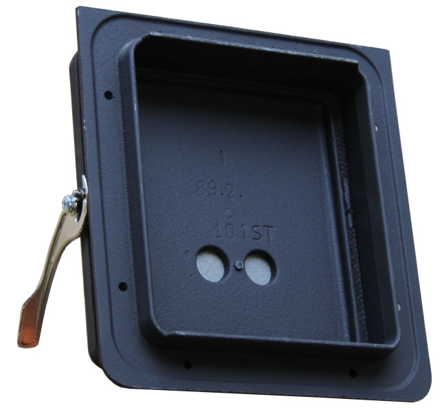 Náhradní díl pro krbová kamna servis THORMA Filakovo - Profikrby s.r.o. Blansko - Přikládací dveře pro kamna Petry, KERPEN, hladká s kličkou - náhradní díl