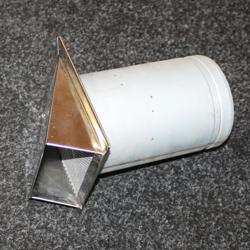 Fasádní krytka WENTOR - pro kruhové zaústění průměr 125 chromová