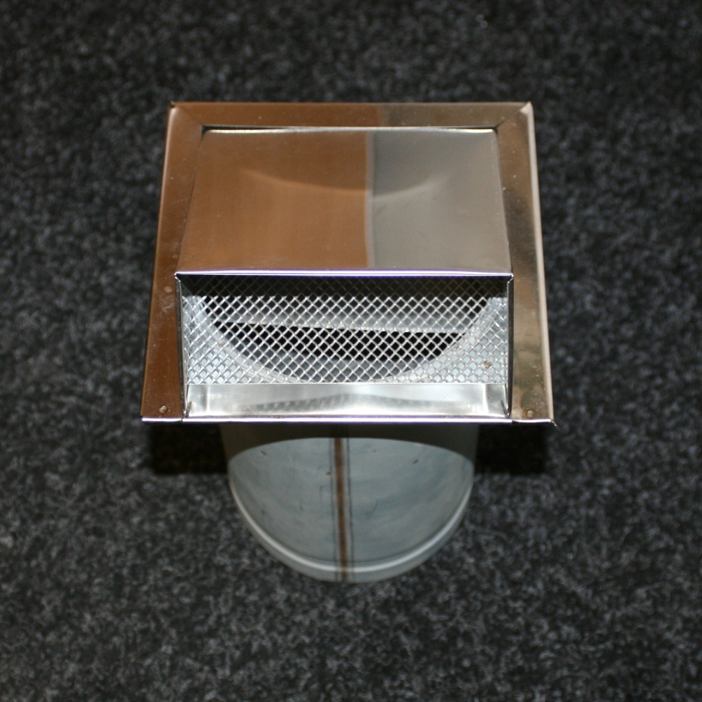 Fasádní krytka WENTOR - pro kruhové zaústění průměr 125 chromová