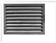 Litinový rošt pro kamna a krby rošt obdélníkový-plochý R8x11 rozměry 210x290 mm tloušťka 15 mm