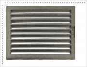 Termopen Litinový rošt pro kamna a krby rošt obdélníkový-plochý R9x12 rozměry 236x316 mm tloušťka 15 mm