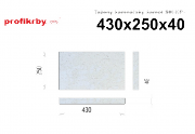 Kamnářská šamotová deska tloušťka 40 mm Tažený šamot SIII-KP - 430x250x40