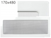 Kratki Krbová mřížka bílá, rozměr 170x480 mm