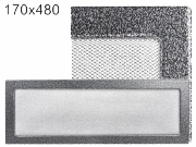 Kratki Krbová mřížka lakovaná, rozměr černo-stříbrná, rozměr 170x480 mm