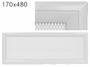 Krbová mřížka profil rámečku Oskar bílá, rozměr 170x480 mm