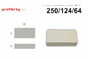 profikrby Kamnářská šamotová cihla Lisovaný šamot SIII-K - 250x124x64 (normálka lisovaná)
