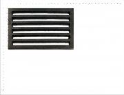 Termopen Litinový rošt pro kamna a krby rošt obdélníkový-plochý R5x8 rozměry 132x210 mm tloušťka 15 mm