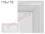 Krbová mřížka profil rámečku Oskar bílá, rozměr 110x170 mm