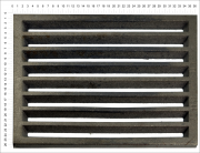 Termopen Litinový rošt pro kamna a krby rošt obdélníkový-plochý R10x14 rozměry 263x367 mm tloušťka 15 mm