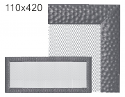 Kratki Krbová mřížka exkluzívní  VENUS grafitová 110x420
