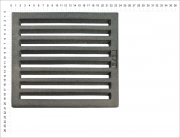 Termopen Litinový rošt pro kamna a krby rošt obdélníkový-plochý R8x9 rozměry 210x236 mm tloušťka 15 mm