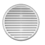 profikrby kruhová mřížka D 125 FASÁDNÍ se síťkou plastová