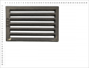 Termopen Litinový rošt pro kamna a krby rošt obdélníkový-plochý R6x9 rozměry 158x236 mm tloušťka 15 mm