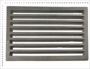 Litinový rošt pro kamna a krby rošt obdélníkový-plochý R9x14 rozměry 236x367 mm tloušťka 15 mm