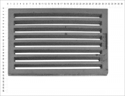 Termopen Litinový rošt pro kamna a krby rošt obdélníkový-plochý R8x12 rozměry 210x316 mm tloušťka 15 mm