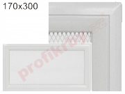 Kratki Krbová mřížka profil rámečku Oskar bílá, rozměr 170x300 mm