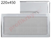 Kratki Krbová mřížka galvanizovaný nikl, rozměr 220x450 mm