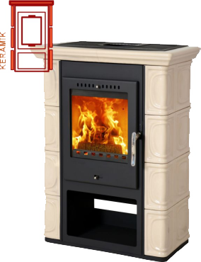 Krbová kamna Thorma kachlová THORMA Filakovo Krbová kamna Thorma Borgholm Keramik cappuccino – 7 kW, matná keramika
