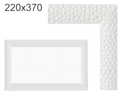 Krbová mřížka exkluzívní Kratki  VENUS bílá 220x370