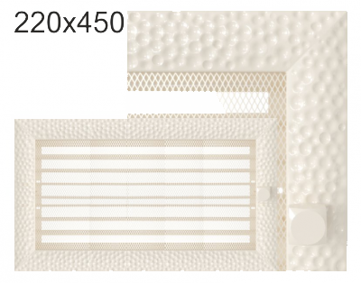 Krbová mřížka exkluzívní Kratki VENUS krémová s žaluzií 220x450
