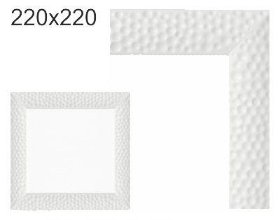 Krbová mřížka exkluzívní Kratki VENUS bílá 220x220