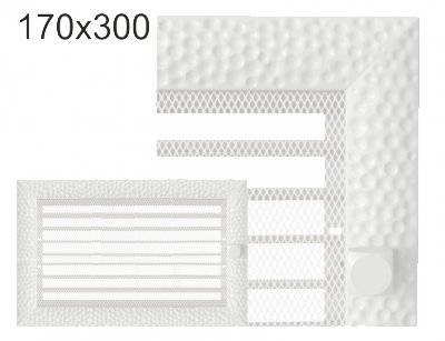 Krbová mřížka exkluzívní Kratki VENUS bílá s žaluzií 170x300
