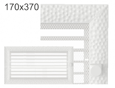 Krbová mřížka exkluzívní Kratki VENUS bílá s žaluzií 170x370
