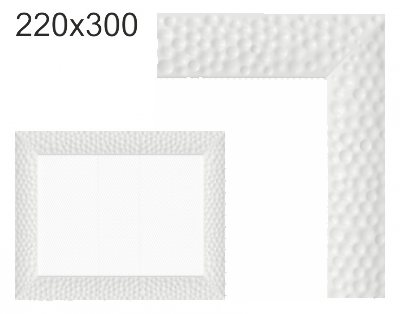 Krbová mřížka exkluzívní Kratki VENUS bílá 220x300