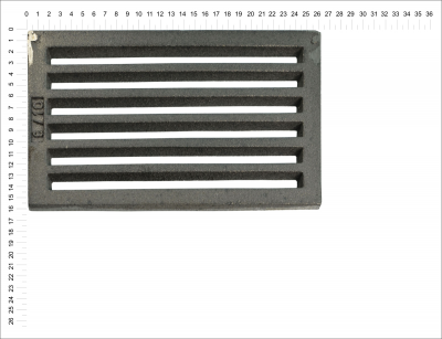 Litinový rošt pro kamna a krby Termopen rošt obdélníkový-plochý R6x10 rozměry 158x263 mm tloušťka 15 mm