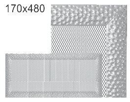 Krbová mřížka exkluzívní Kratki VENUS niklovaná 170x480