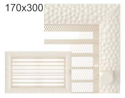 Krbová mřížka exkluzívní Kratki VENUS krémová s žaluzií 170x300