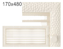 Krbová mřížka exkluzívní Kratki  VENUS krémová s žaluzií 170x480