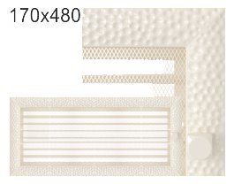 Krbová mřížka exkluzívní Kratki VENUS krémová s žaluzií 170x480