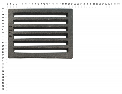 Litinový rošt pro kamna a krby Termopen rošt obdélníkový-plochý R6x8 rozměry 158x210 mm tloušťka 15 mm