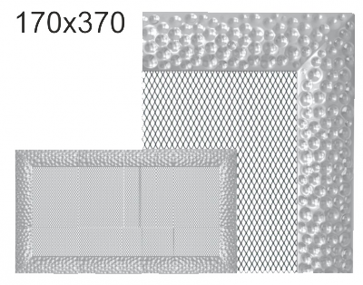 Krbová mřížka exkluzívní Kratki VENUS niklovaná 170x370