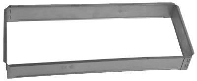 Vložka ZADNÍ RÁMEČEK - zazdívací rámeček Kratki 150x350 pro krbovou mřížku 170x370  mm