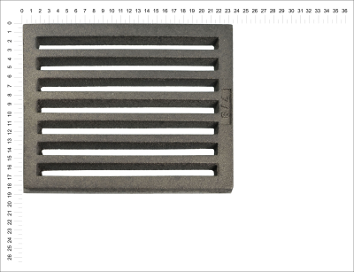 Litinový rošt pro kamna a krby Termopen rošt obdélníkový-plochý R7x9 rozměry 184x236 mm tloušťka 15 mm - rošt vhodný pro STEKO MARS